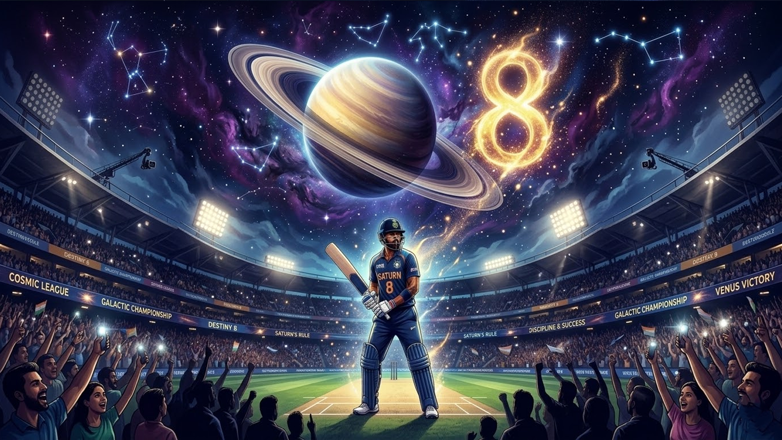 Saturn Destiny Number 8 Numerology Cricket